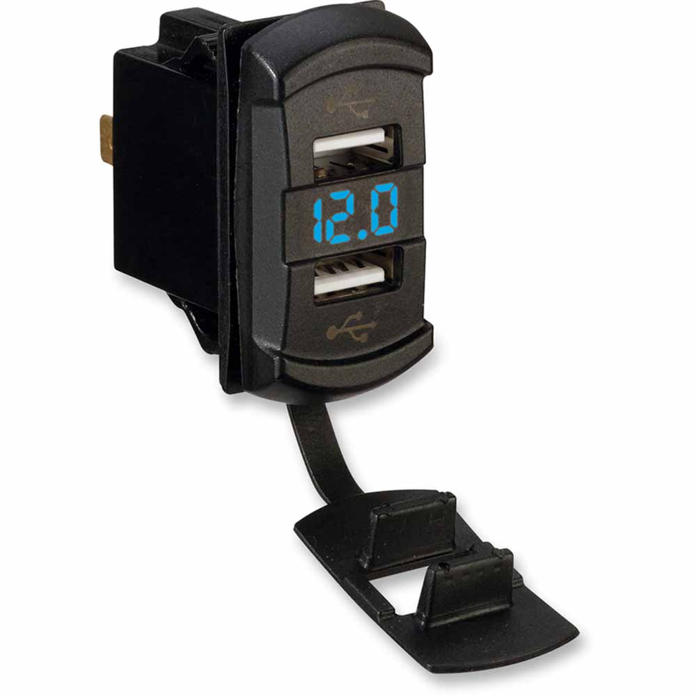 Dual USB Charger with Voltage Monitor – Eldelar Dual USB Charger with Voltage Monitor