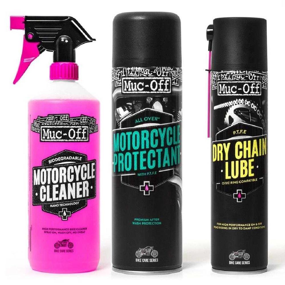 Muc-Off Vårdkit (Avfettning + Kedjespray + Skyddsspray) – Rengöring Muc-Off Vårdkit (Avfettning + Kedjespray + Skyddsspray)