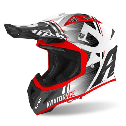 Airoh Hjälm Aviator Ace Kybon red gloss