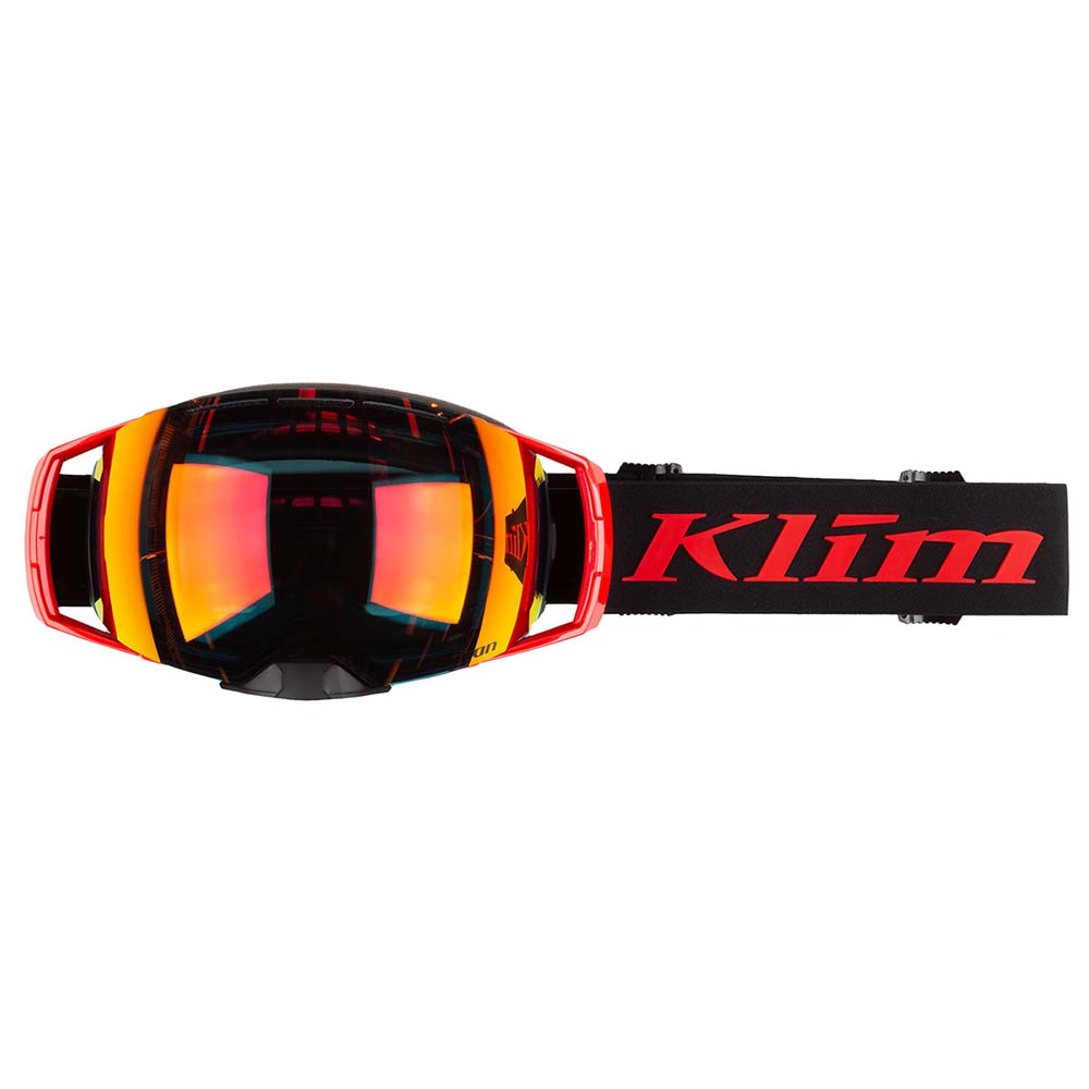 Klim Aeon Goggle Tech Fiery Red/Smoke Red Mirror – Skoterglasögon Klim Aeon Goggle Tech Fiery Red/Smoke Red Mirror - Bild 2