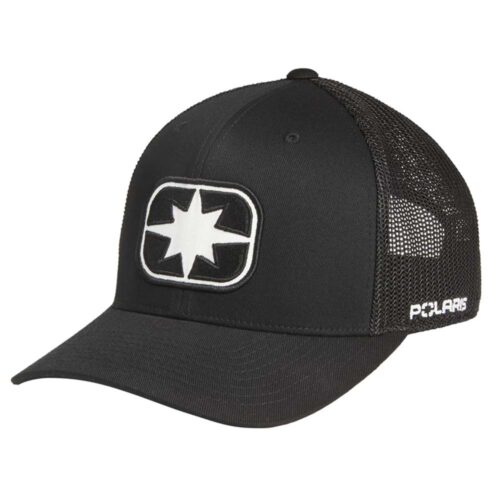 Polaris Ellipse Patch Trucker Hat Black