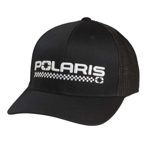 Polaris Checkered Truck Cap Black