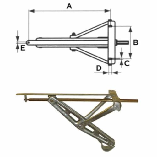 Stödben m. mutter (nv 19) KNOTT