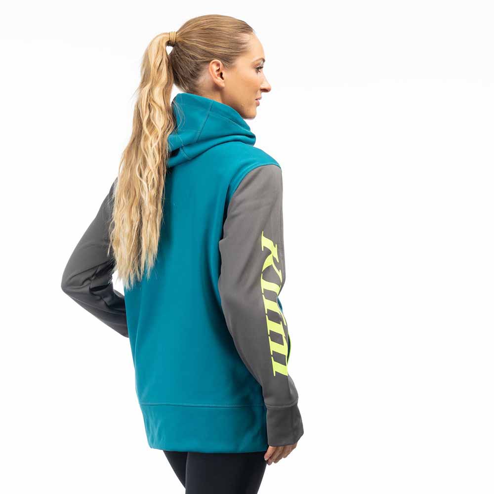Klim Visita Long Hoodie Deep Lagoon/Asphalt – Tröjor Klim Visita Long Hoodie Deep Lagoon/Asphalt - Bild 2