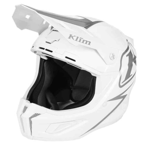 Klim T1 Freeride Helmet Solid Matte White – Skoterhjälmar Klim T1 Freeride Helmet Solid Matte White - Bild 7