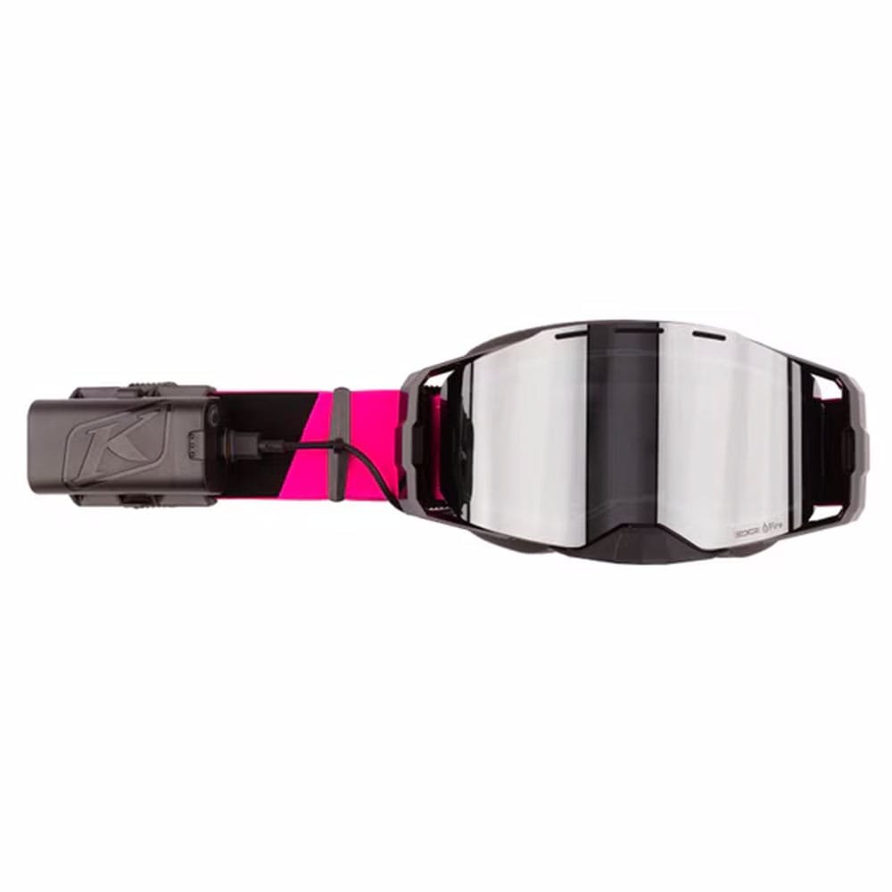 Klim Edge eFire Goggle Slope Pink Glo Dark Smoke Silver Mirror – Skoterglasögon Klim Edge eFire Goggle Slope Pink Glo Dark Smoke Silver Mirror