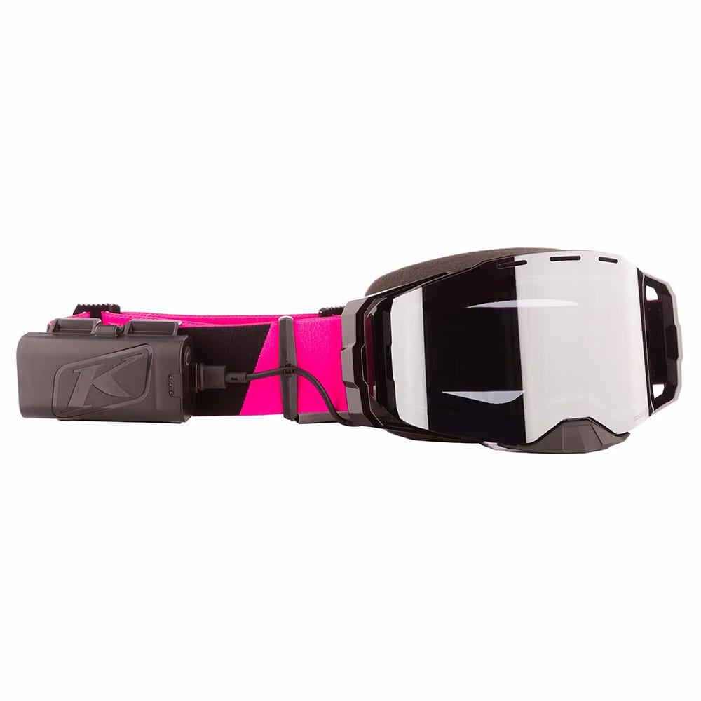 Klim Edge eFire Goggle Slope Pink Glo Dark Smoke Silver Mirror – Skoterglasögon Klim Edge eFire Goggle Slope Pink Glo Dark Smoke Silver Mirror - Bild 3