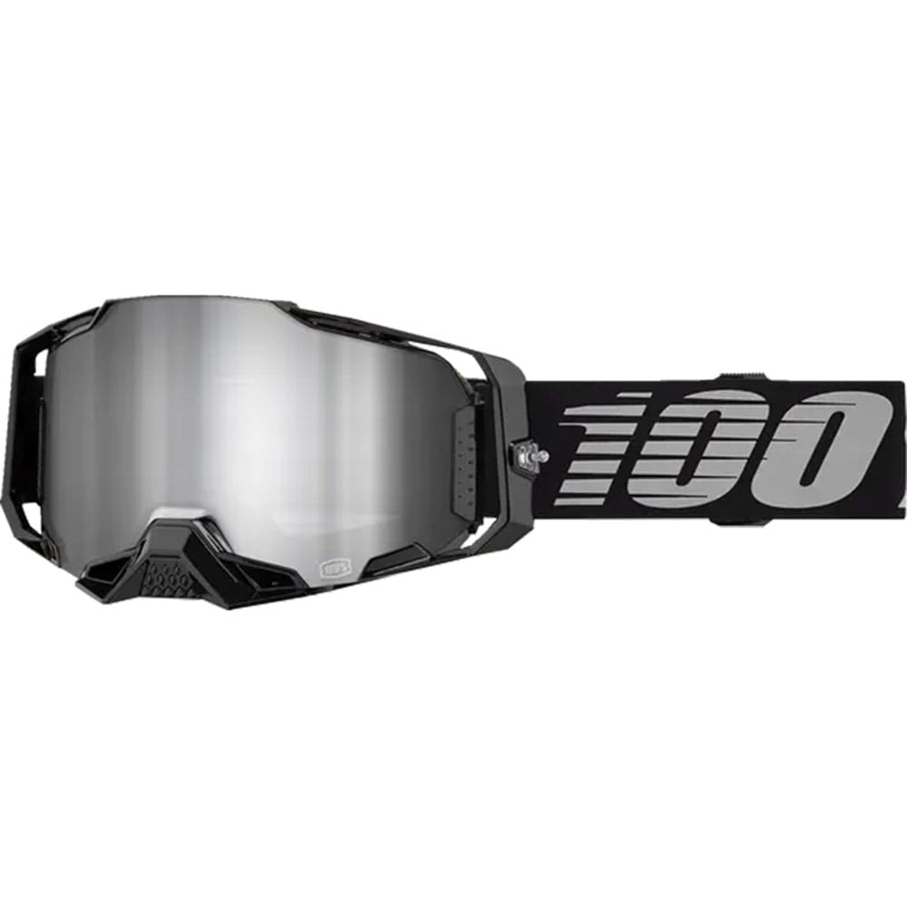 100% Armega Goggle Black / Mirror Silver – Crossglasögon 100% Armega Goggle Black / Mirror Silver