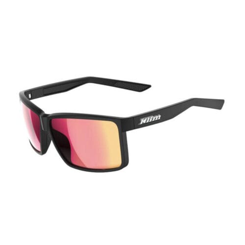 Klim Chassis Sunglasses Matte Black - Smoke Red Mirrored