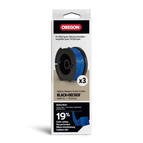 Oregon Square Twist Trimmer Line Pre-Filled Spool 3-Pack, 1.65mm Diameter, Replaces Black & Decker A6485-XJ