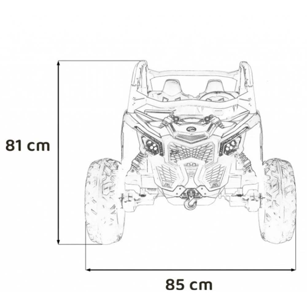 Elbil Barn Can-Am Maverick 2-sits (Tyst modell med gummidäck) – Barnmaskiner Elbil Barn Can-Am Maverick 2-sits (Tyst modell med gummidäck) - Bild 7