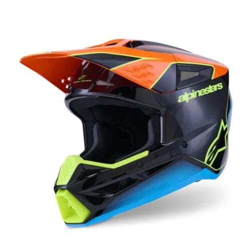 Alpinestars SM3 Fray Helmet Black/Orange/Yellow
