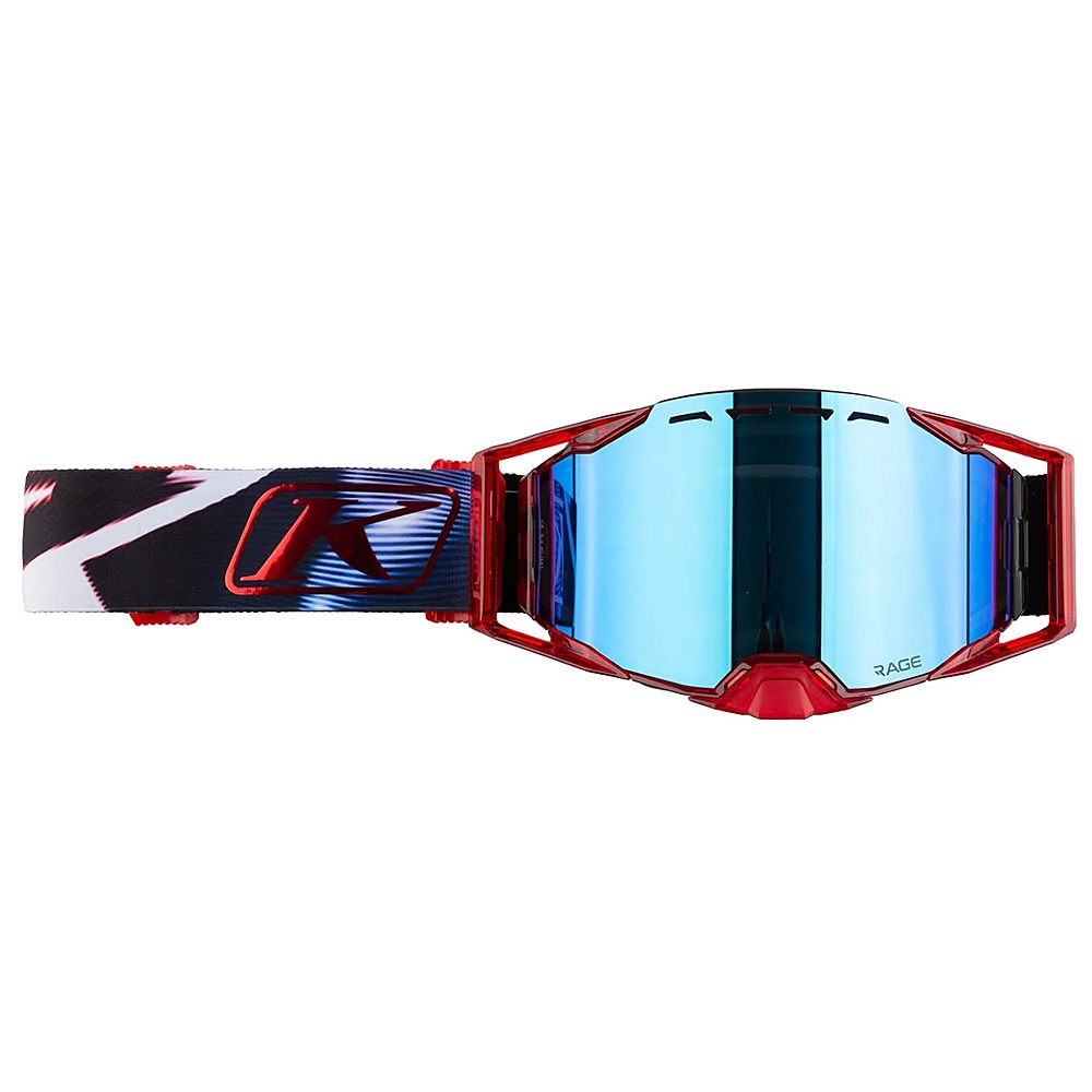 Klim Rage Goggle Phase Red Dark Smoke Blue Mirror – Skoterglasögon Klim Rage Goggle Phase Red Dark Smoke Blue Mirror